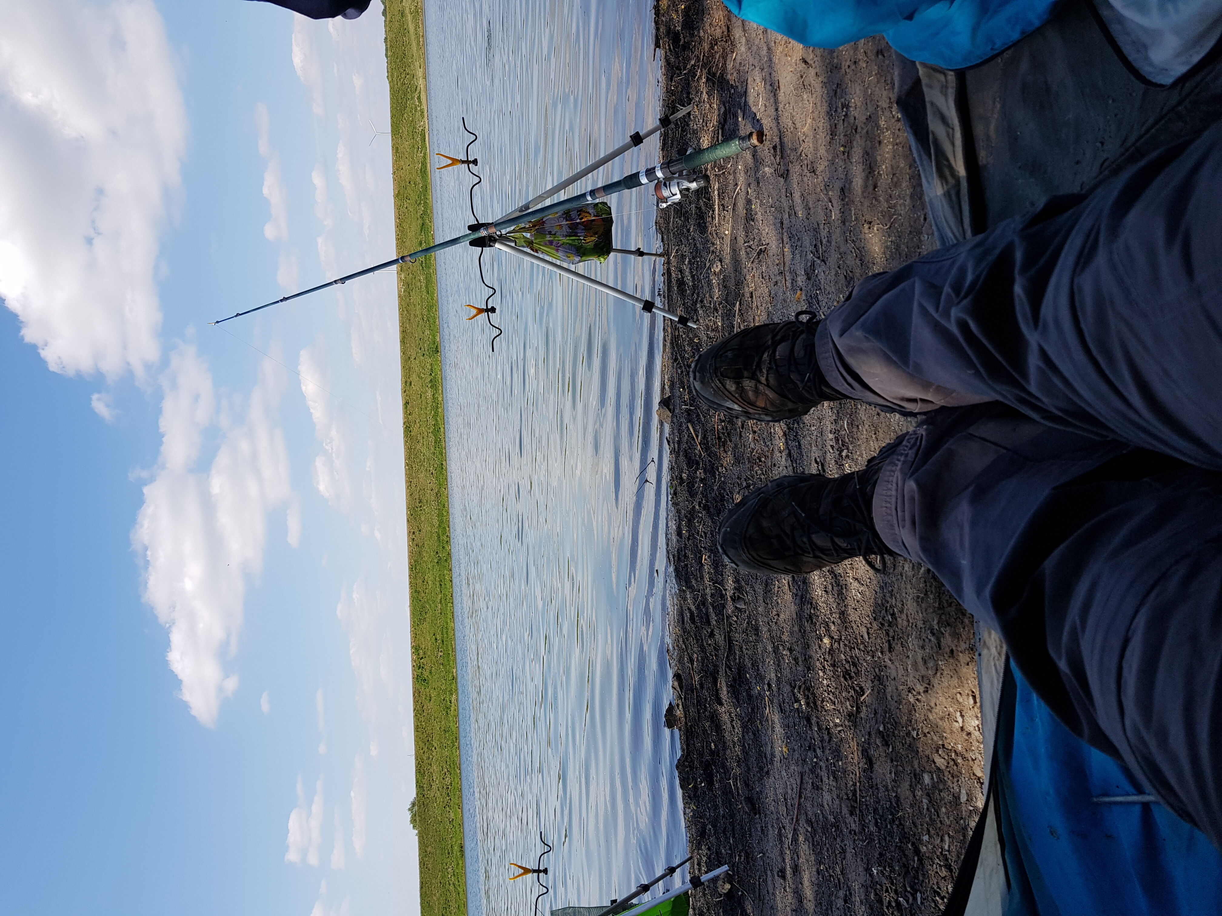 angeln am Fluss Lippe