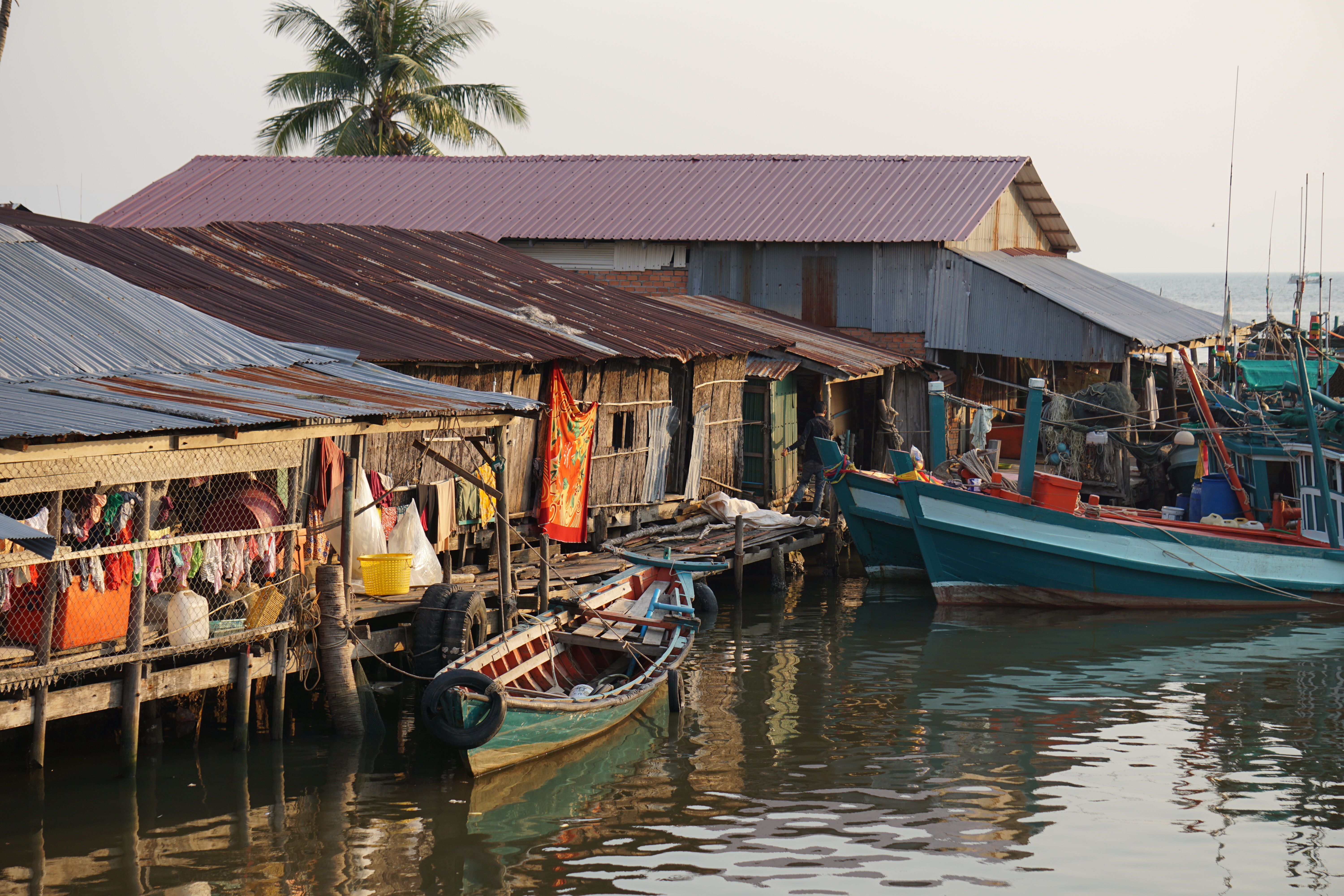 Рыбацкая деревня в Камбодже 